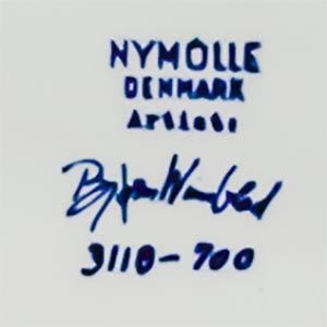 Bjorn Wiinblad Nymolle wall sconce markings